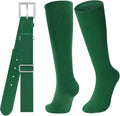 Baseball Socks and Belt for Youth Adult Softball Socks Combo Elastic Waist Belt for Men Kids Boys Girls Women JASGOOD