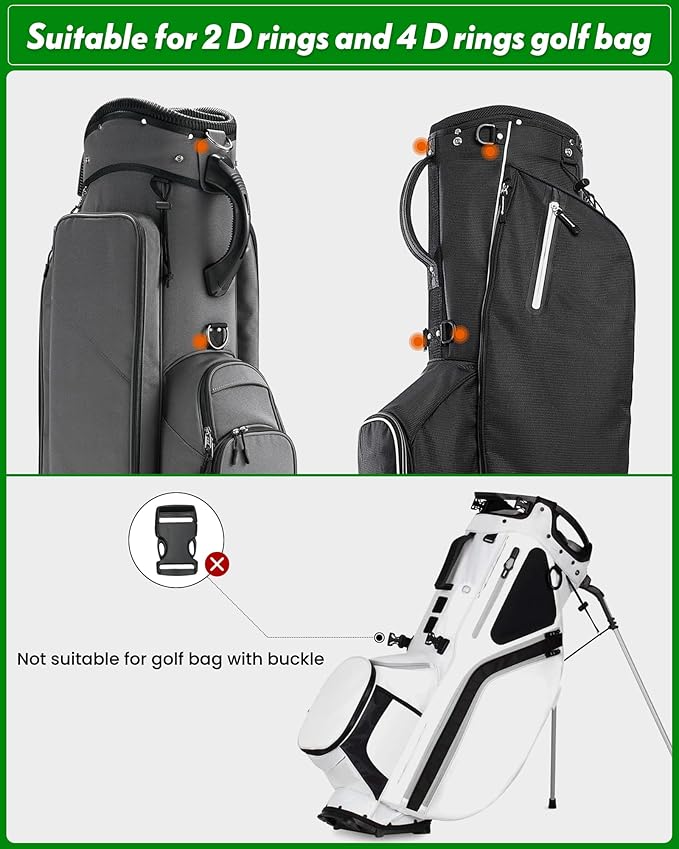 Golf Bag Strap Replacement Comfort Double Shoulder Adjustable Strap Padded Golf Carrying Bag Strap