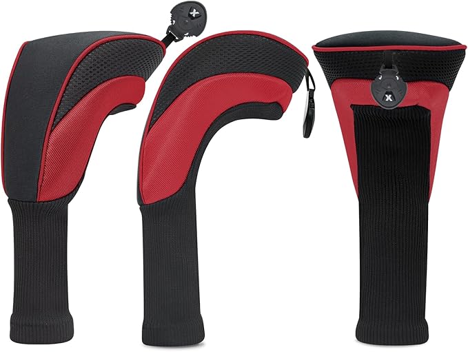 Wood Headcover Golf Club Covers Driver Headcovers Nylon Head Covers Designed to Fit All Woods - 3/4/5/6 Pack/Set Golf Accessories Suitable for Men and Women
