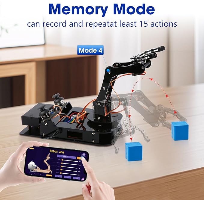 4DOF Robotic Arm Kit for Kids Compatible - Image 3