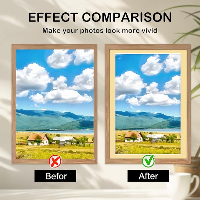 15 Pack 5x7 Picture Mats, Mixed Colors Frame Mattes - Image 3