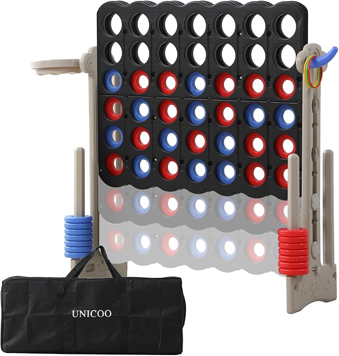 UNICOO® Height Adjustable Jumbo 4-to-Score Game, 4 in A Row Game by UNICOO