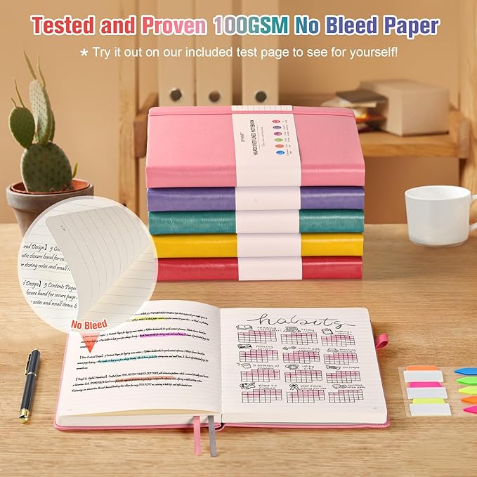 Lined Notebook Journal for Women Men, Large A5 College Ruled Notebook, 312 - Image 4