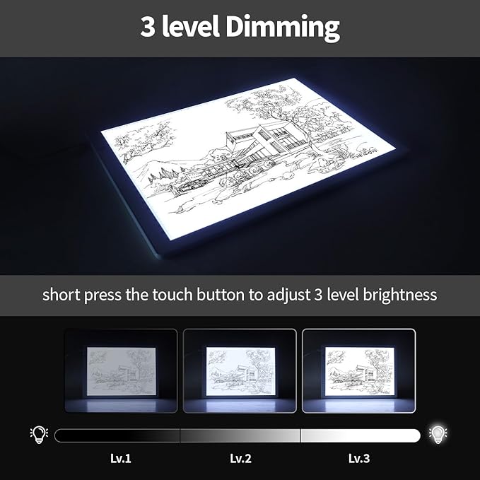 Zocelight A4 Light Box for tracing, Ultra-Thin Magnetic led Light pad for - Image 2