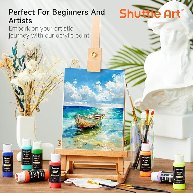 Shuttle Art 80 Colors Acrylic Paint, Acrylic Paint set - Image 5