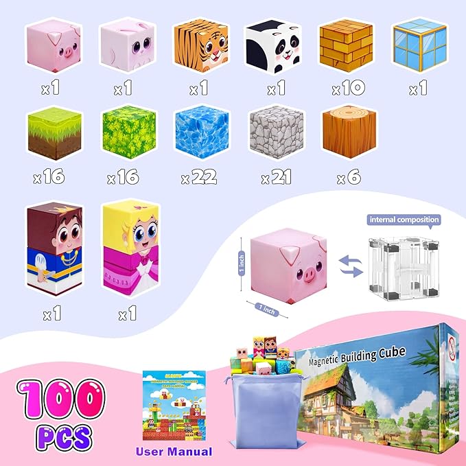100PCS Magnetic Building Blocks - Image 3