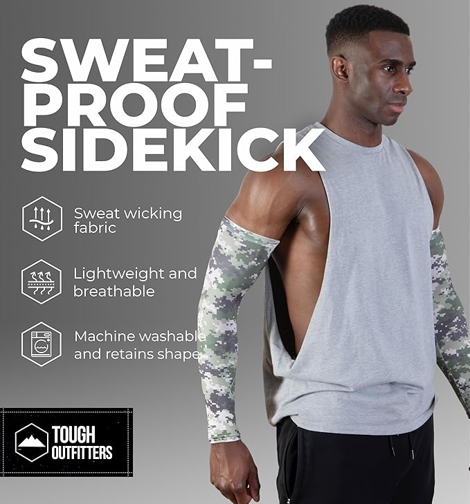 Tough Outdoors Baseball Arm Sleeve Youth & Adults - Compression Arm Sleeves for Kids Boys & Girls Men & Women - Football