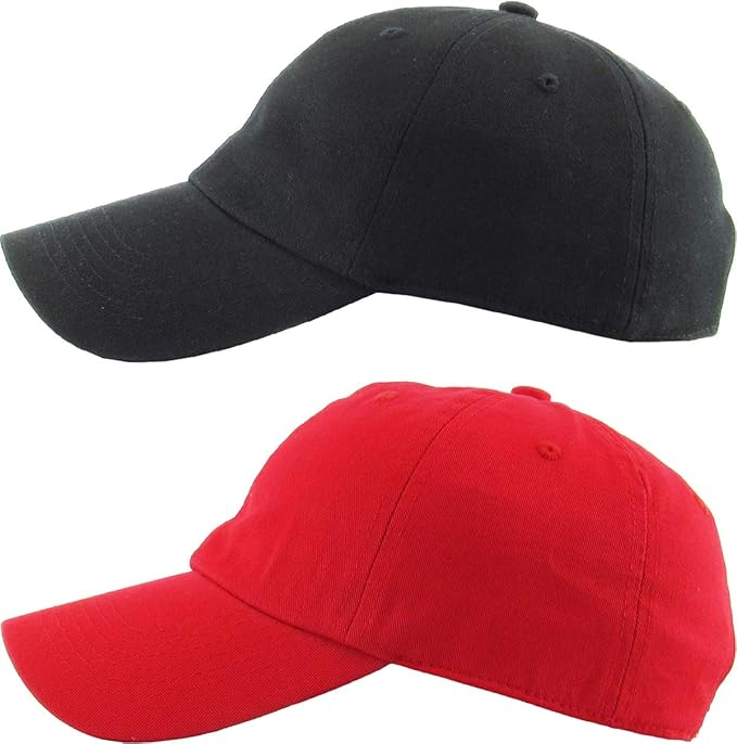 KBETHOS Classic Unisex Cotton Adjustable Low Crown Baseball Cap – Plain Dad Hat