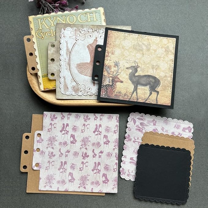 Square Lace Loose-Leaf Cutting Dies, Backgrounds Frame Die Cuts Metal Stencils - Image 8