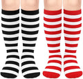 Sarfel Kids Soccer Socks Toddler Soccer Socks Girls Boys Soccer Socks Kids Tube Socks with Stripes Toddler Knee High Socks