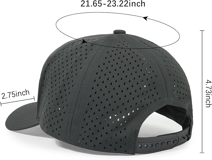 HH HOFNEN Quick Dry Baseball Cap Mesh Snapback Hat Sun and Rain Protection Structured Golf Trucker Hats for Men Women