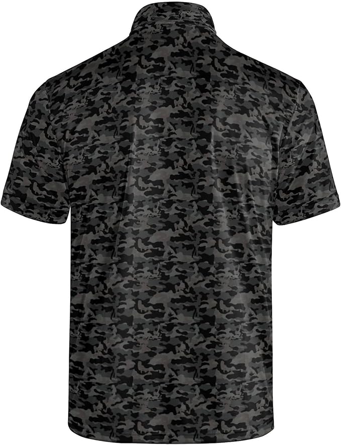 Golf Polo Shirts for Men Funny Print Short Sleeve Golf Shirts Performance Golf Polos