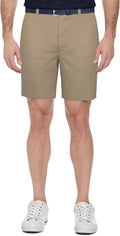 PGA Tour Men's 8" Solid Performance Stretch Pull-on Golf Shorts with Stretch Waistband, Moisture-Wicking, Sun Protection