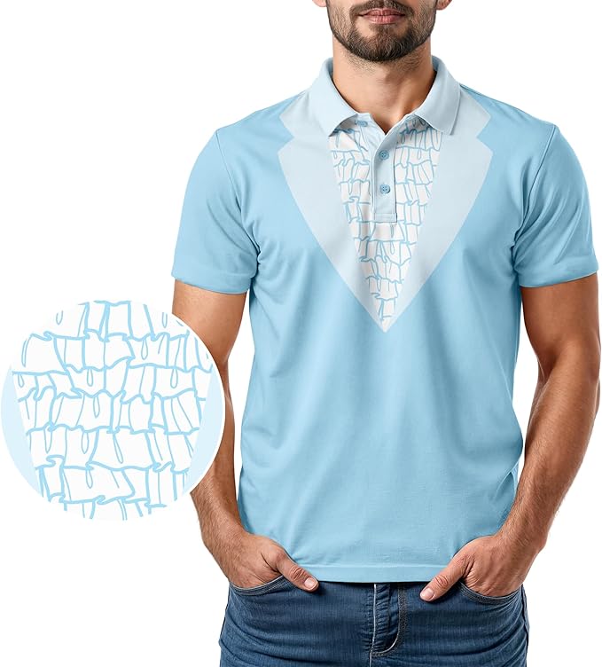 Funny Parody Golf Polo Shirt – Fun Movie Performance Quick Dry UPF Sun Protection Moisture Wicking Casual Wear Shocker Golf