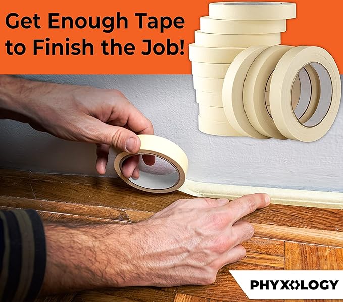 3/4 in Pro-Grade Masking Tape. 60 Yard 12 Pack = 720 Yards of Multi-Use - Image 4