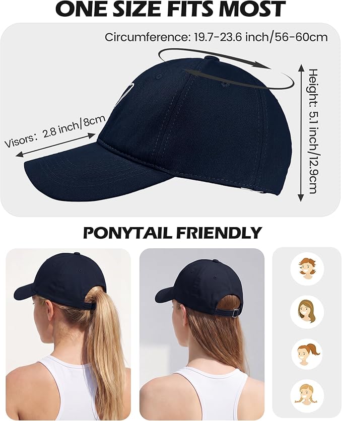 American Trends Womens Baseball Caps Cute Heart Dad Hat, Adjustable Cotton Unisex Cap for Workout, Golf & Everyday Wear