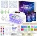 SolaraGlaze UV Resin Kit with Light 240g Hard Type Clear UV Resin Jewelry by Unknown