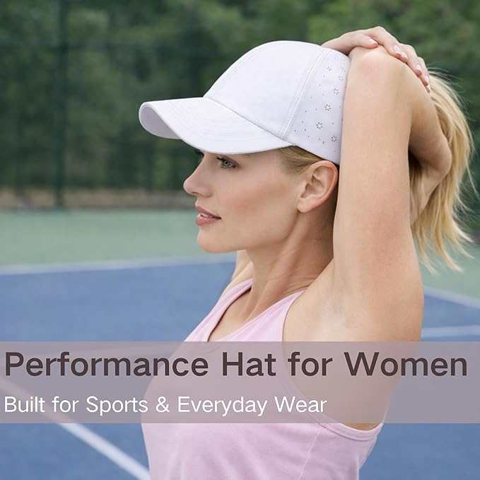ZTL Women's High Ponytail Baseball Cap Performance Running Hat Quick Dry Mesh Sports Cap Unstructured Dad Trucker Hats