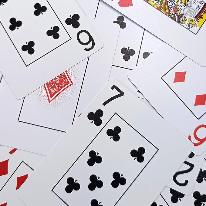 Plastic Playing Cards, Real Poker Size, Casino Quality, Jumbo Index, - Image 6