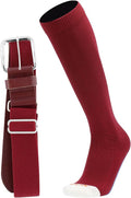 MadSportsStuff Softball or Baseball Socks and Belt Combo - Youth and Adult Sizes Boys and Girls Men and Women
