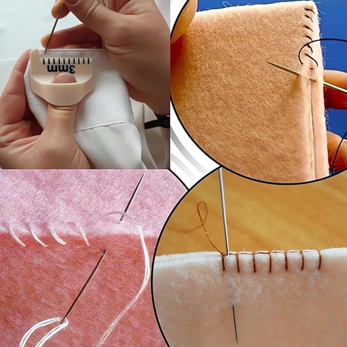 Sewing Finger Ruler for Even Stitches, Magnetic Seam Guide Sewing Kit Supplies - Image 7
