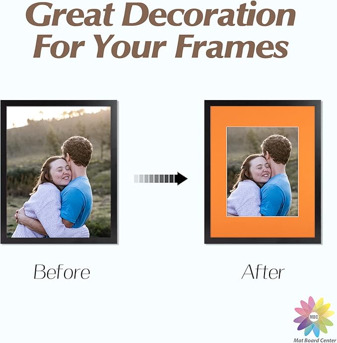 Mat Board Center, 11x14 for 8x10 Orange Color Mats - Image 6