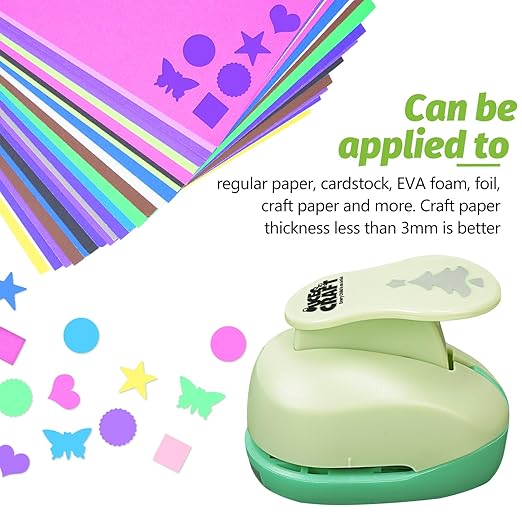 UCEC Hole Punch 1 Inch Craft Hole Punch Shapes, 36 Pieces Hole Puncher - Image 4