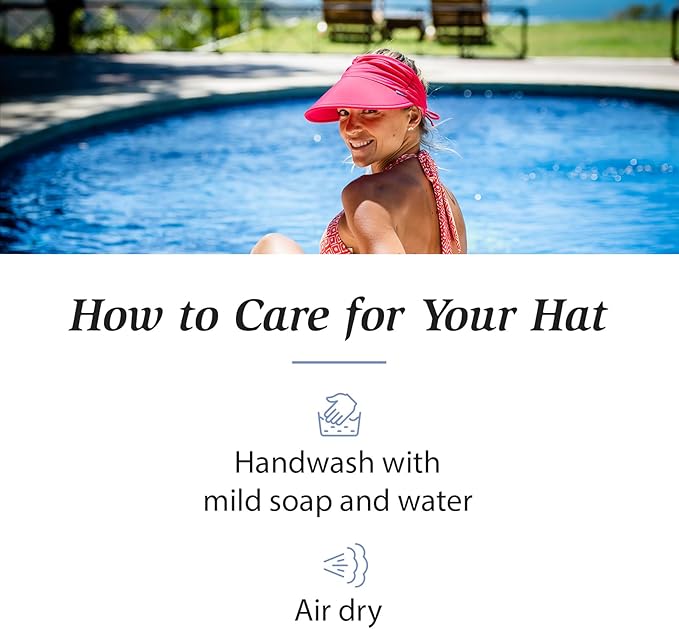 Wallaroo Hat Company Women’s Aqua Sun Visor – UV Sun Protection, Water Friendly, Packable Design, Adjustable, Medium Size