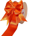 LaRibbons Orange Satin Ribbon 1 1/2 Inch 50 Yards Luxury Double Faced Russet by LaRibbons