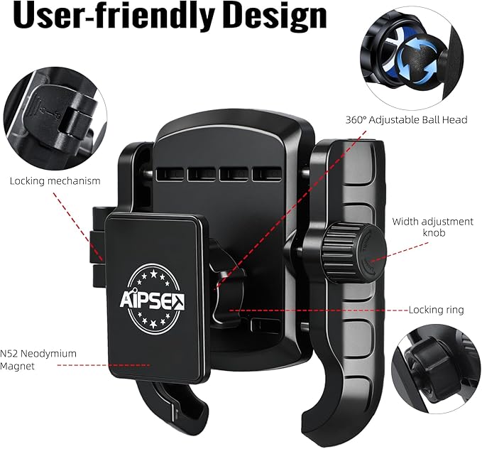 Golf Cart Phone Holder, Strong Magnetic Phone Holder for Golf Cart Universal for Most Cell Phone, Golf Cart Phone Mount Compatible with EZGO/Club Car/Yamaha, Hold Firmly, Install in Seconds