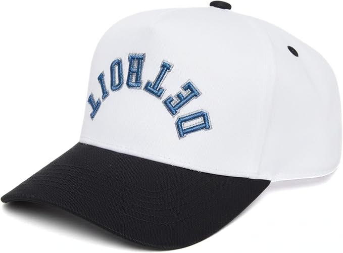 Funky Junque Upside Down City Trucker Hat for Men and Women – Unisex 3D Embroidered Gameday Baseball Cap, Retro Snapback Hats