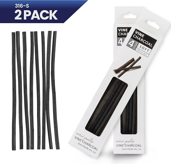 Pacific Arc 2 Pack Artist Vine Charcoal, and Fine Art - Image 2