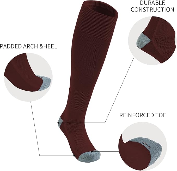 QBK Youth Baseball Socks & Belt Combo Set for Kids 2-16 Years -Softball/Tee Ball Accessories (1 Pair + 1 Belt, Unisex)