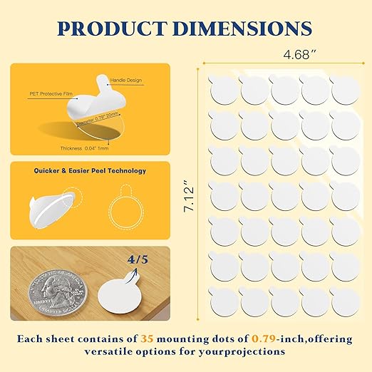 Double Sided Sticky Adhesive Dots – 350pcs Easy to Peel Sticky Putty, Double - Image 2
