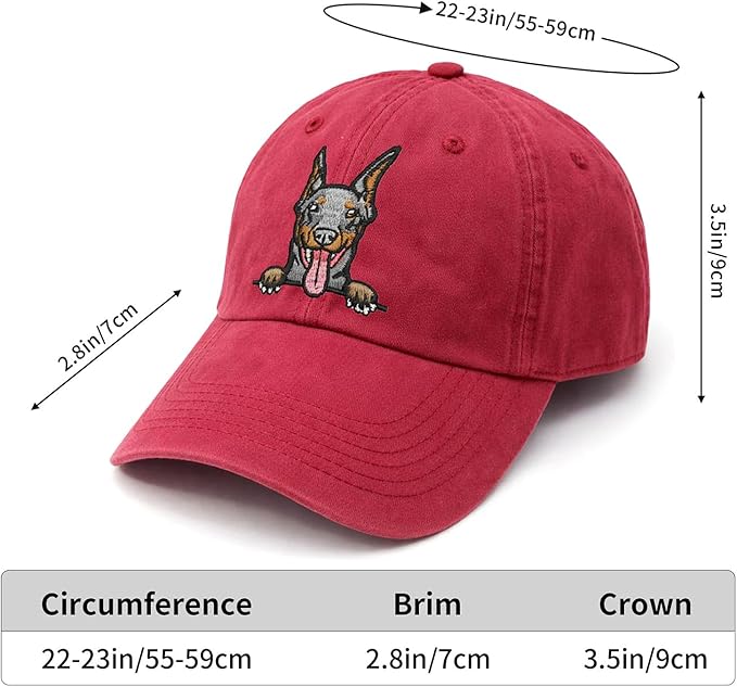 Pet Dog Lover Gifts,Embroidered Dog Baseball Hats for Men Women Dad Mom