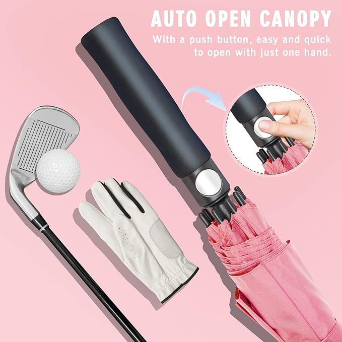 ZOMAKE Golf Umbrella Windproof, Extra Large Oversized Heavy Duty Double Canopy for Rain, Sports Games & Push Cart(51/54/62/68/72Inch)