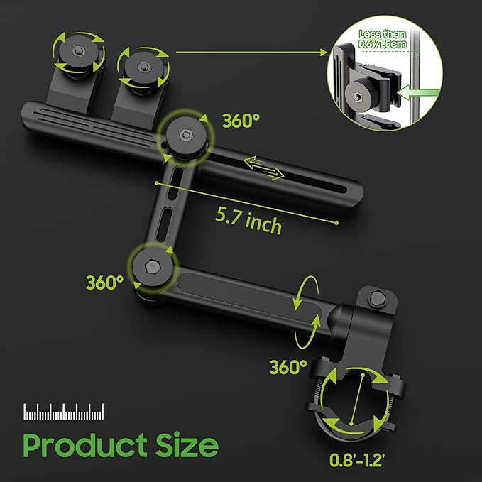 10L0L Heavy Duty Golf Push Cart Umbrella Holder, Super Strong Windproof, Universal Umbrella Stand for Mobility Scooter, Stroller, Wheelchair, Beach Chair