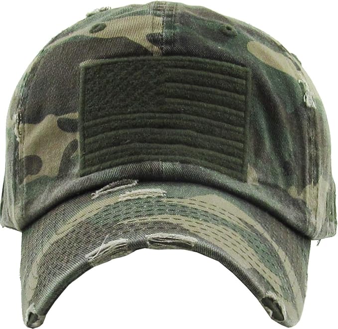 KBETHOS Flag USA America Military Thin Blue Line Thin Red Line Vintage Distressed Baseball Cap Dad Hat Unisex Adjustable…