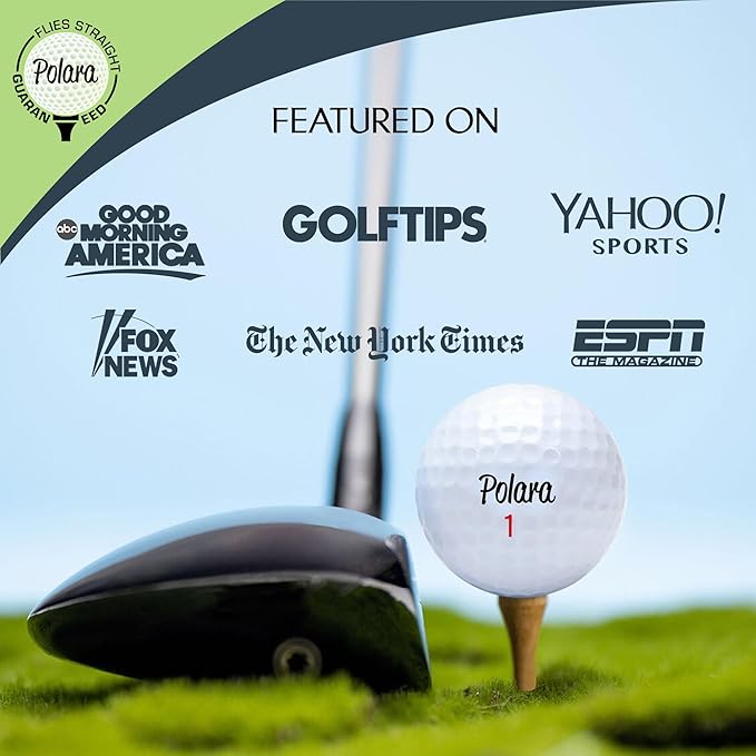 Polara Self-Correcting Golf Balls – High-Performance Golf Balls with Soft Feel, Anti-Slice & Hook Correction, Exceeds USGA Limits, Dimple Design for Maximum Distance, Golf Accessories for Men & Women