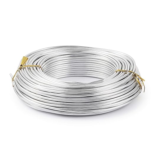 Fashewelry 114 Feet 10 Gauge Aluminum Wire Silver Bendable Metal Craft Wire by FASHEWELRY