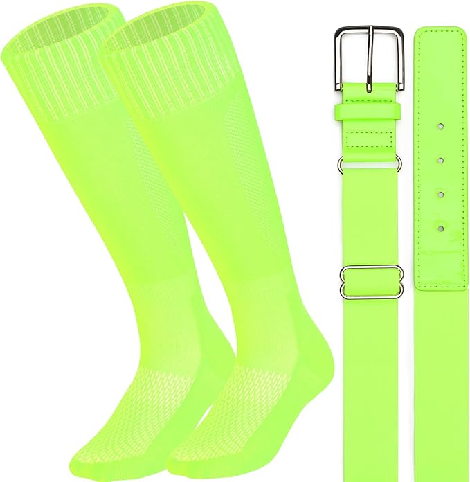 Baseball Socks and Belt Combo for Youth Adult Softball Sock Belt for Boys and Girls