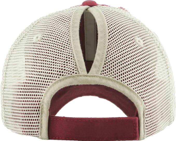 Classic Plain Ponytail Messy High Bun Headwear Adjustable Cotton Trucker Mesh Glitter Hat Baseball Cap