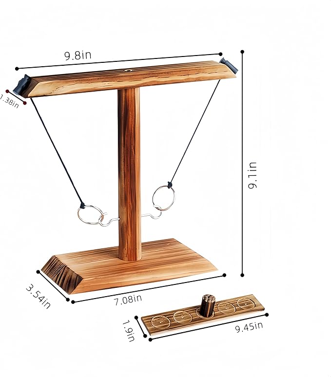 Ring toss Game, Large Base Hook and Ring Game, Hook and Ring Throwing Game - Image 2