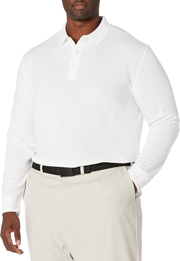 Callaway Men’s Long Sleeve Core Performance Polo, Opti-Dri Technology, Sun Protection, Golf Polo Shirts for Men