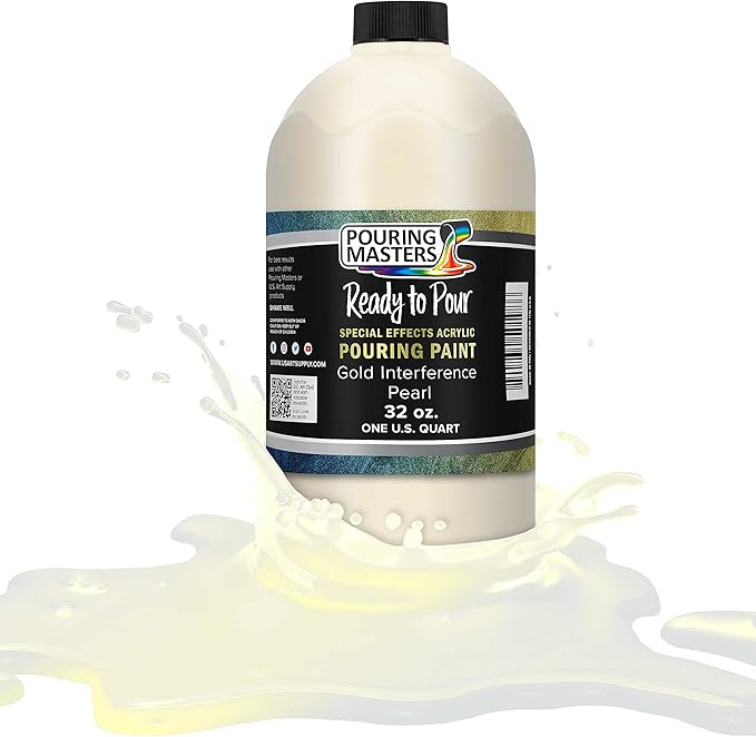 Pouring Masters Gold Interference Pearl Special Effects Acrylic Pouring Paint by USArtSupply
