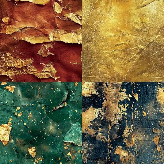 Autumn Scrapbook Paper 6×6, 24 Sheets Single-Sided Fall Gold Patterned Paper - Image 5