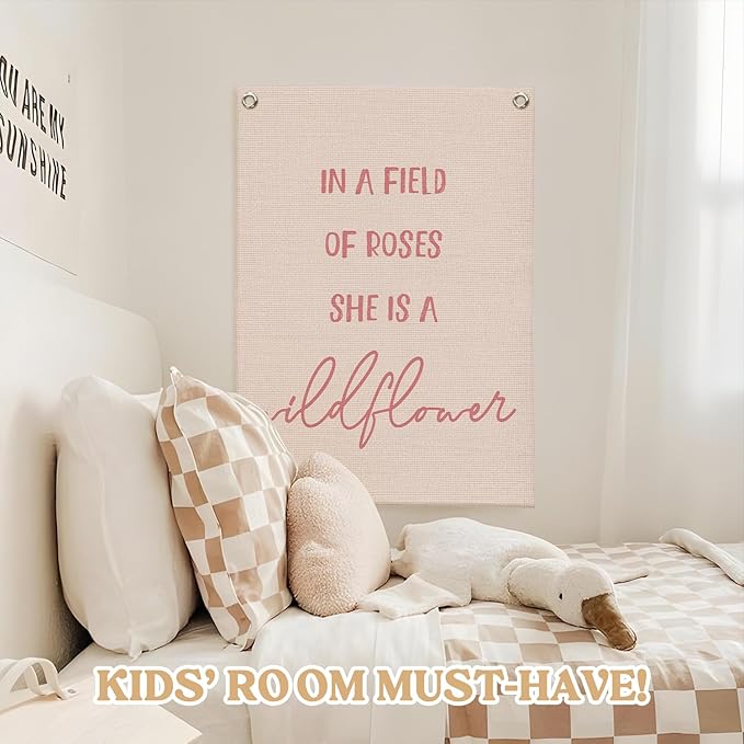 Nursery Decor, Girls Room Decor, In a Field Full of Roses She Is a Wildflower - Image 5