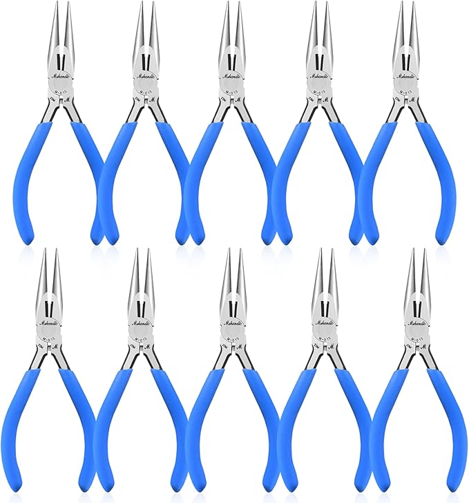 Needle Nose Pliers Set, mshandto 5" Long Nose Pliers by mshandto
