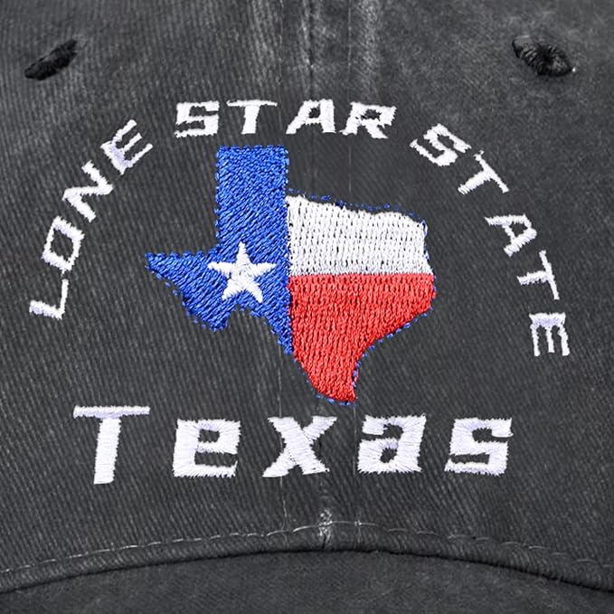 Embroidered Baseball Cap for Women Men Vintage Adjustable Washed Distressed Denim Baseball Hat
