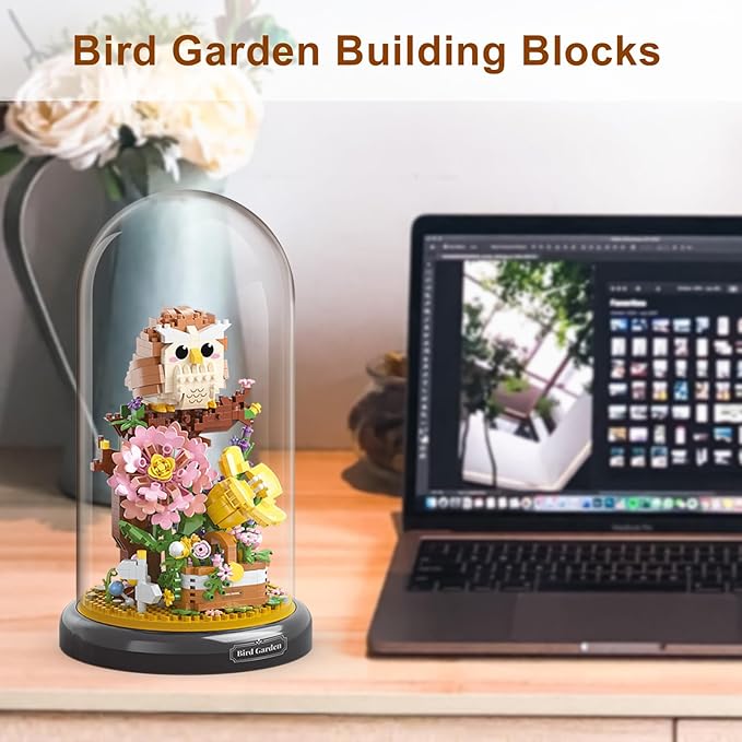 Owl Flower Bouquet Building Set Plants Friend Set Adults Bonsai Tree Party - Image 3